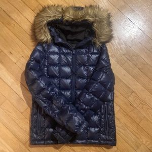 Women’s J Crew Puffer Coat Size XS extra small blue